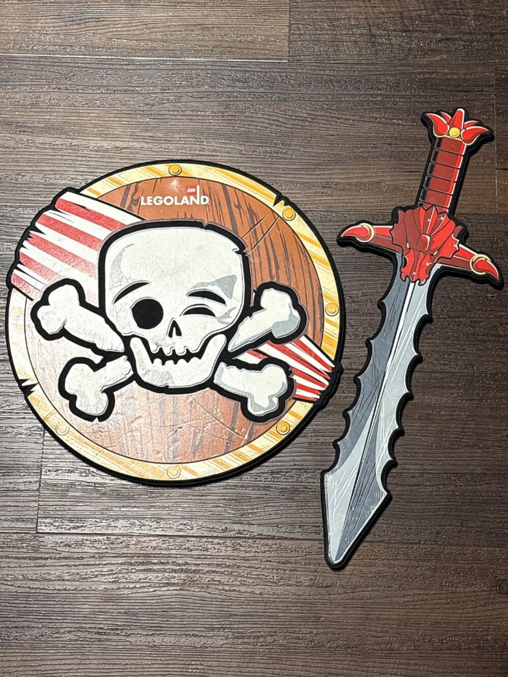 LEGOLAND Pirate Shield Set Kids Soft Foam Toy Pretend Play Halloween Costume